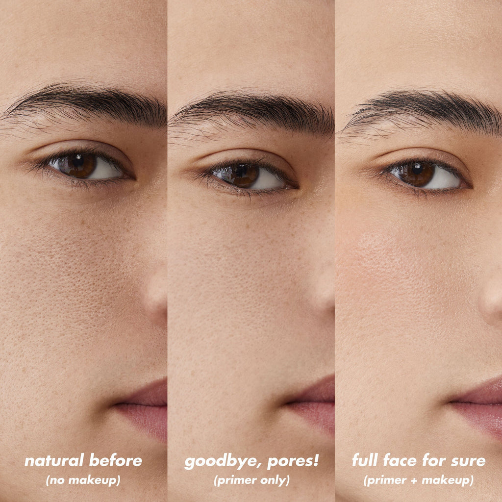 Before and After Application of Liquid Face Primer